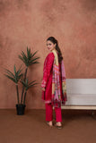 Feathers Premium Embroidered Lawn Unstitched 3Pc Suit - Fuchsia Cameo Trim