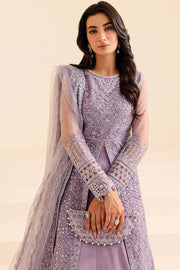 Farasha Luxury Formal Embroidered Net Unstitched 3Pc Suit - Fuchsia Fantasy