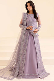 Farasha Luxury Formal Embroidered Net Unstitched 3Pc Suit - Fuchsia Fantasy