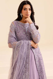 Farasha Luxury Formal Embroidered Net Unstitched 3Pc Suit - Fuchsia Fantasy