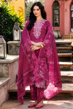 Farasha Summer Essentials Embroidered Lawn Unstitched 3Pc Suit - Fuchsia Flare