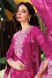 Farasha Summer Essentials Embroidered Lawn Unstitched 3Pc Suit - Fuchsia Flare