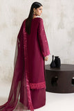 Farasha Embroidered Luxury Korean Raw Silk Unstitched 3Pc Suit - Fuchsia Glow