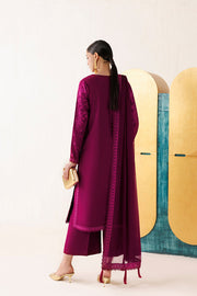 Farasha Veira Embroidered Raw Silk Unstitched 3Pc Suit D-05 Fuchsia Majeste