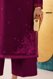 Farasha Veira Embroidered Raw Silk Unstitched 3Pc Suit D-05 Fuchsia Majeste