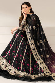 Farasha Fiorella Embroidered Chiffon Unstitched 3Pc Suit - Fuchsia Night