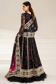 Farasha Fiorella Embroidered Chiffon Unstitched 3Pc Suit - Fuchsia Night
