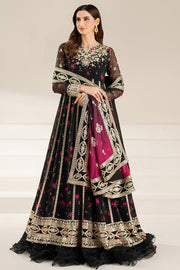 Farasha Fiorella Embroidered Chiffon Unstitched 3Pc Suit - Fuchsia Night