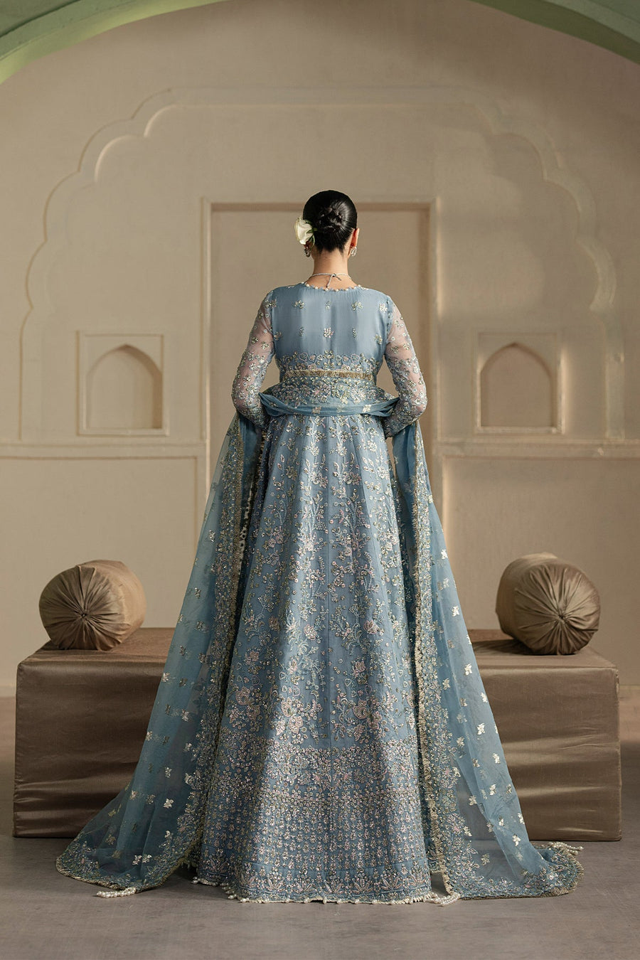 Ayzel Pehli Nazar Embroidered Organza Unstitched 3Pc Suit AZW-25-V1-05 FURSAT