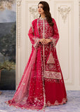 Sadaf Fawad Khan Siraa Embroidered Organza Unstitched 3Pc Suit - Fuschia Rose