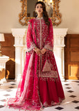 Sadaf Fawad Khan Siraa Embroidered Organza Unstitched 3Pc Suit - Fuschia Rose