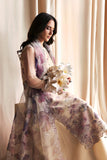 Zarif Siraya Printed Formal Unstitched 3Pc Organza Suit - GAJRA