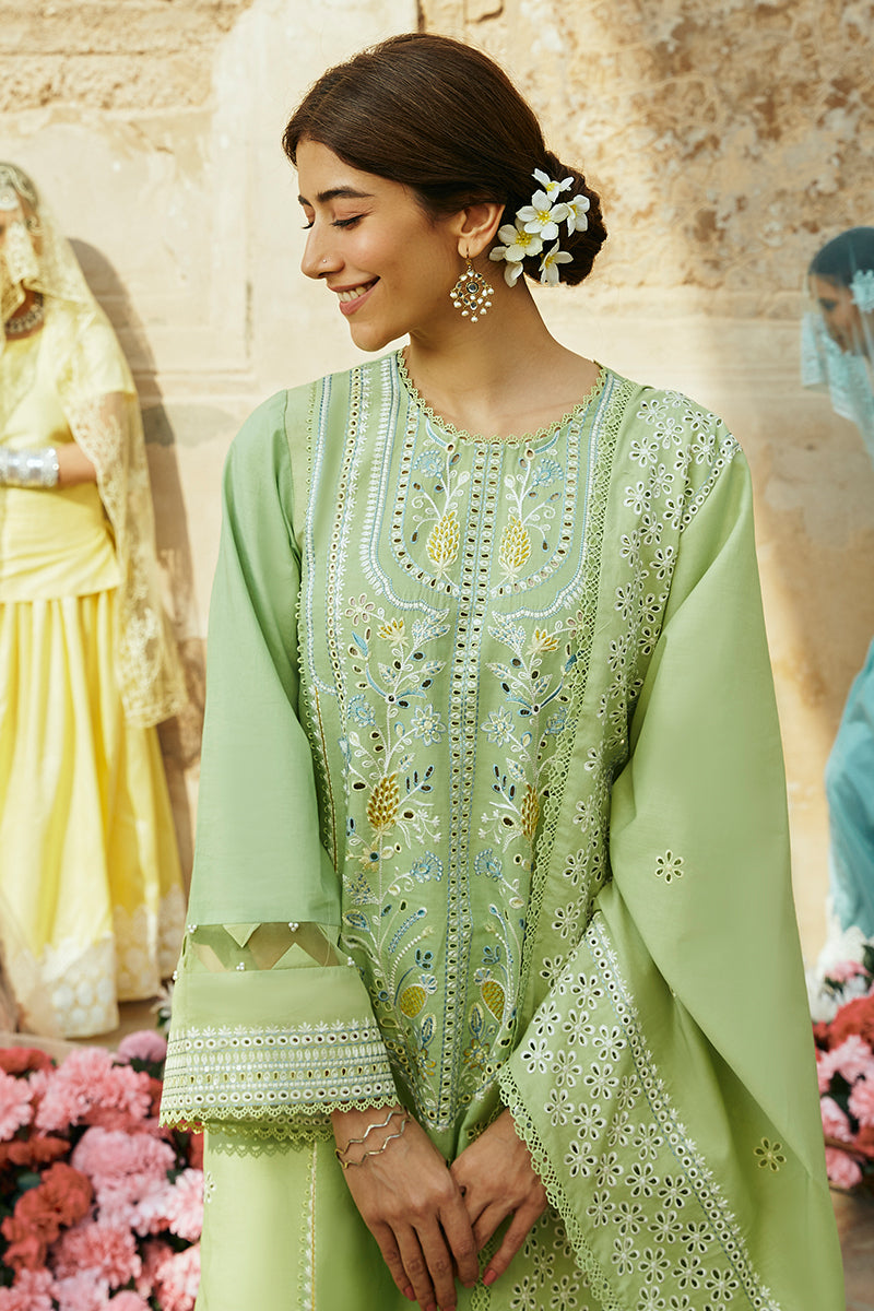 Cross Stitch Premium Embroidered Lawn Unstitched 3Pc Suit D-08 Garden Grace
