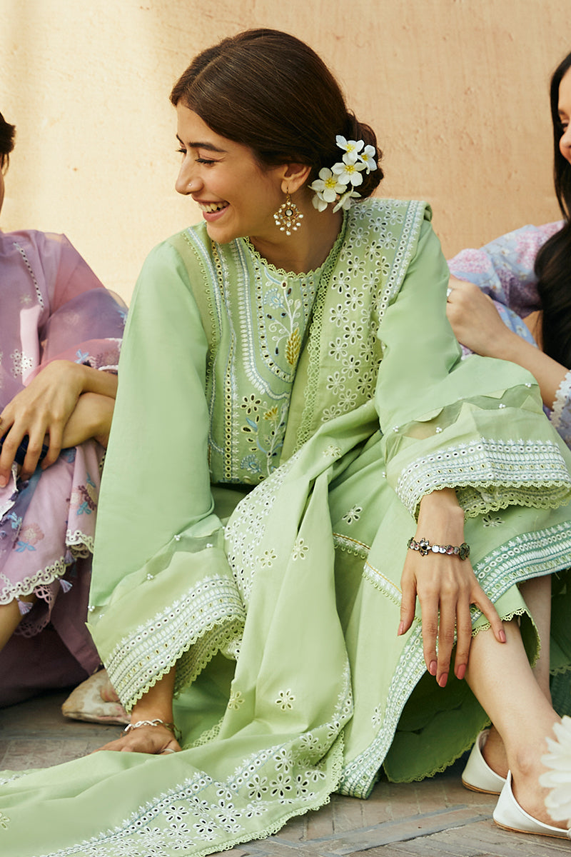 Cross Stitch Premium Embroidered Lawn Unstitched 3Pc Suit D-08 Garden Grace