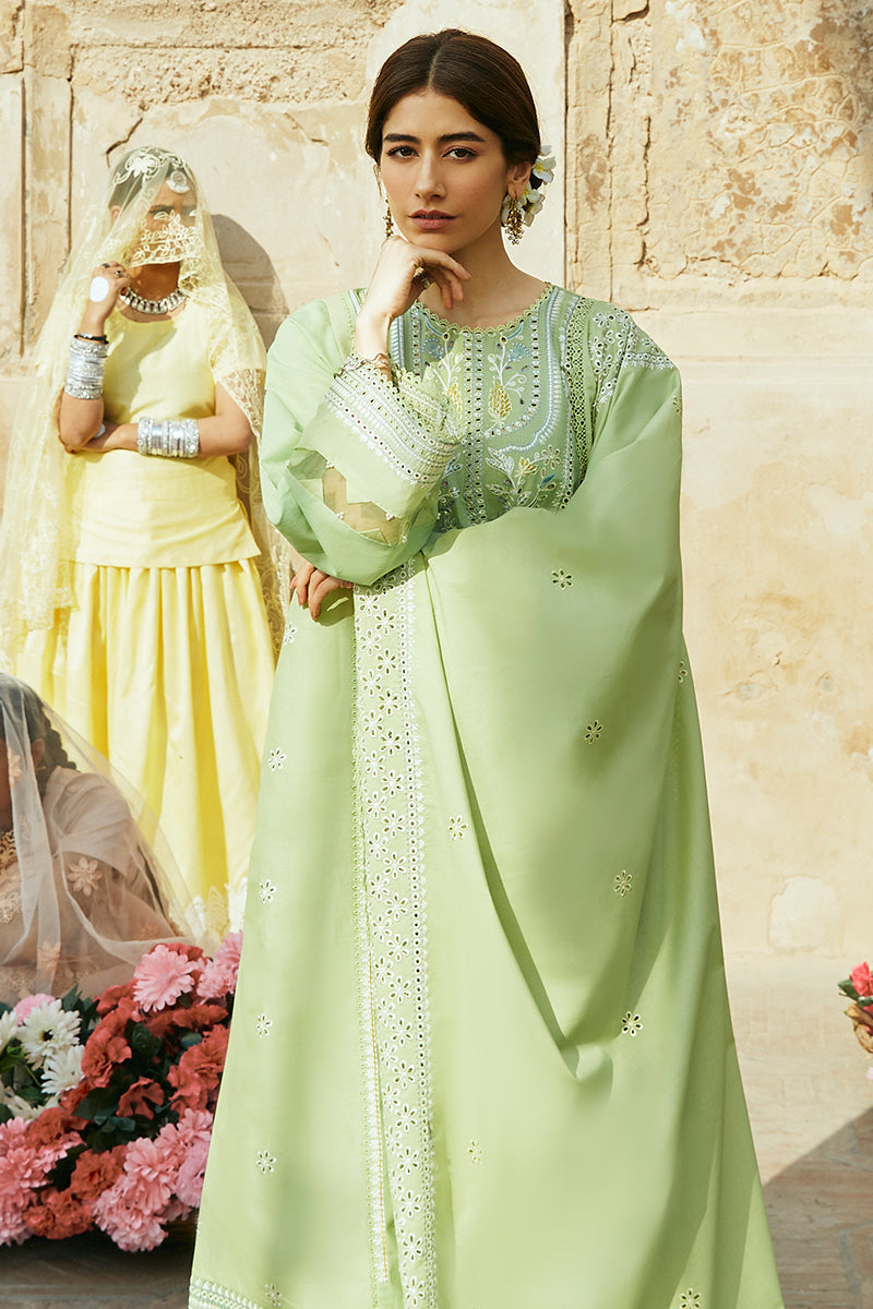 Cross Stitch Premium Embroidered Lawn Unstitched 3Pc Suit D-08 Garden Grace
