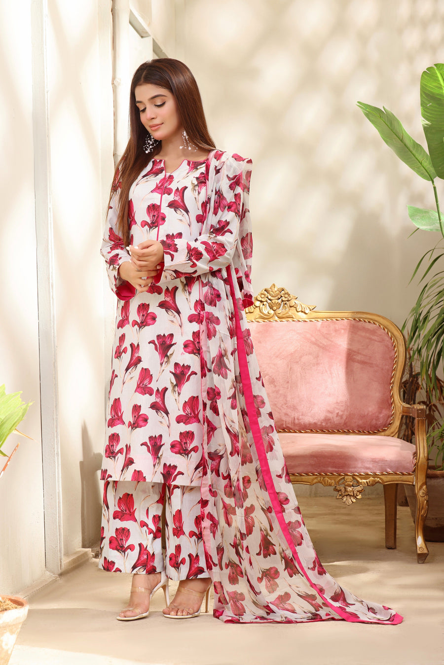 Feathers Premium Printed Lawn Unstitched 3Pc Suit GIANNA-FT113