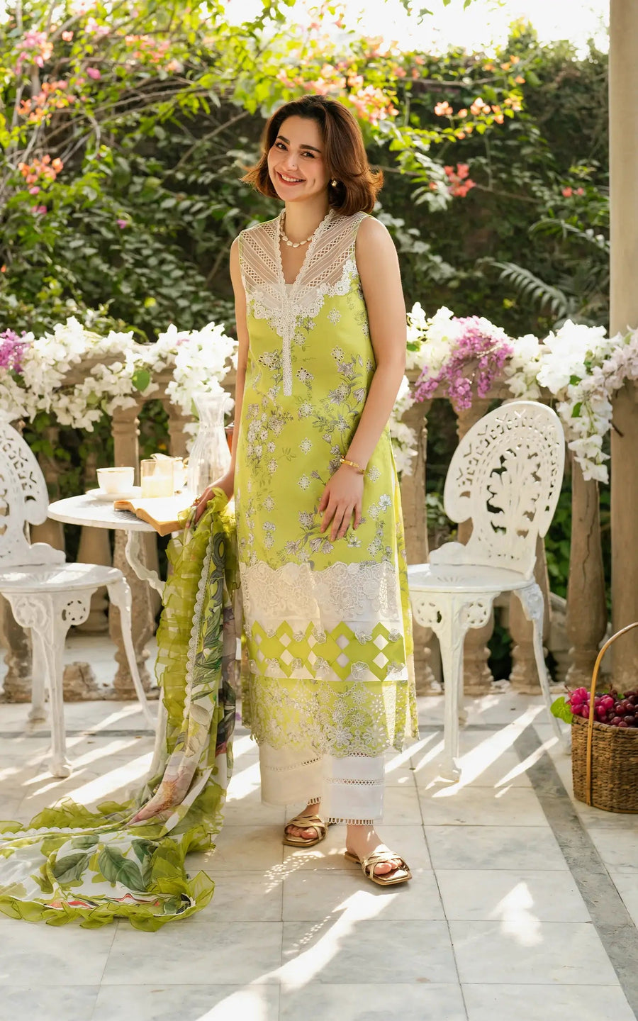 Asifa & Nabeel Gulkari Embroidered Lawn Unstitched 3Pc Suit GKL-03 Lemonade Dream