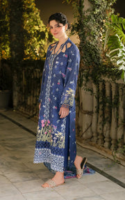 Asifa & Nabeel Gulkari Embroidered Lawn Unstitched 3Pc Suit GKL-05 Azure Whisper