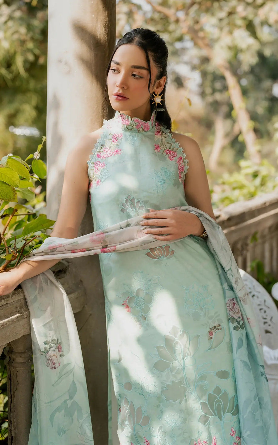 Asifa & Nabeel Gulkari Embroidered Lawn Unstitched 3Pc Suit GKL-07 Pastel Grove