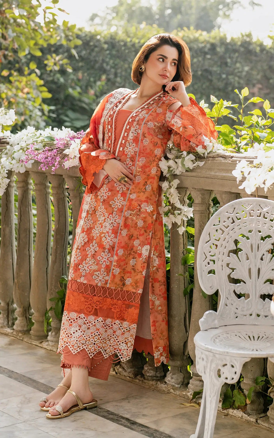 Asifa & Nabeel Gulkari Embroidered Lawn Unstitched 3Pc Suit GKL-08 Citrus Glow