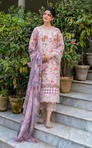 Asifa & Nabeel Gulkari Embroidered Lawn Unstitched 3Pc Suit GKL-09 Blossom Zephyr