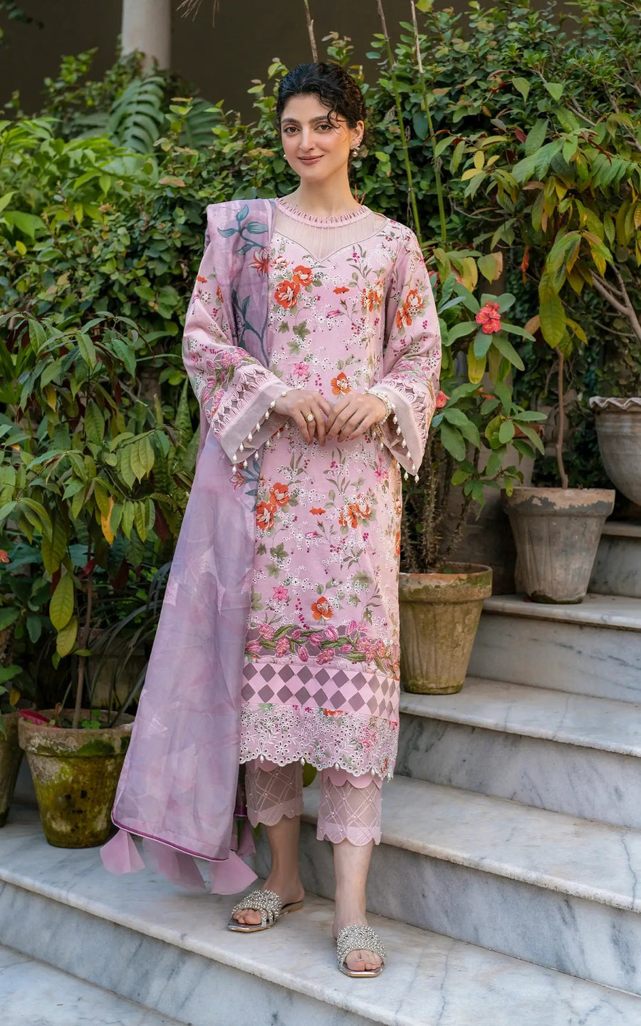 Asifa & Nabeel Gulkari Embroidered Lawn Unstitched 3Pc Suit GKL-09 Blossom Zephyr