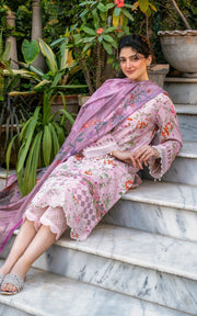 Asifa & Nabeel Gulkari Embroidered Lawn Unstitched 3Pc Suit GKL-09 Blossom Zephyr