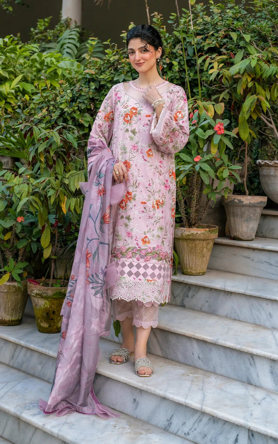 Asifa & Nabeel Gulkari Embroidered Lawn Unstitched 3Pc Suit GKL-09 Blossom Zephyr