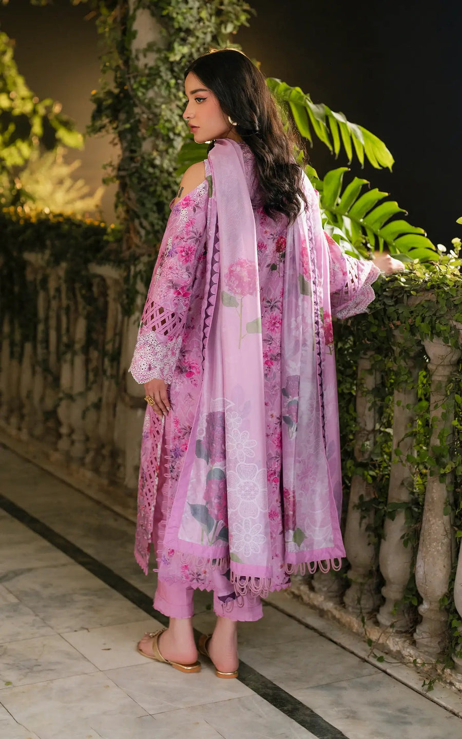 Asifa & Nabeel Gulkari Embroidered Lawn Unstitched 3Pc Suit GKL-10 Dawn Petals