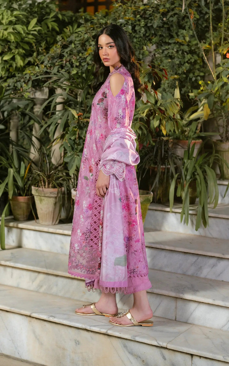 Asifa & Nabeel Gulkari Embroidered Lawn Unstitched 3Pc Suit GKL-10 Dawn Petals