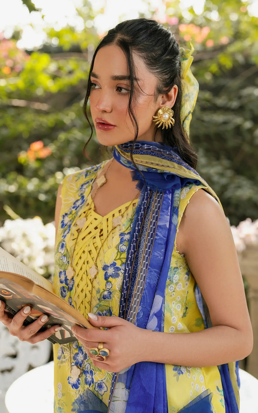 Asifa & Nabeel Gulkari Embroidered Lawn Unstitched 3Pc Suit GKL-15 Sunlit Breeze