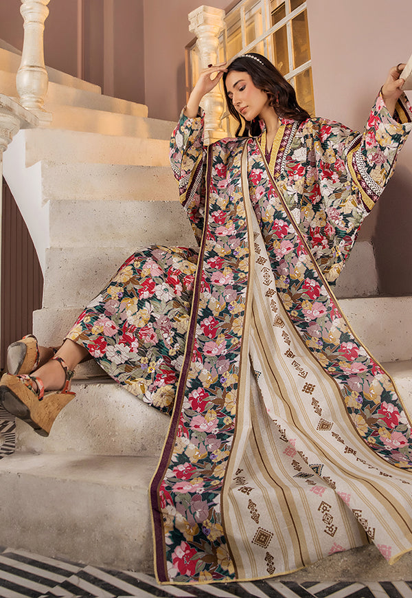 Goldie by Safwa Printed Khaddar Unstitched 3Pc Suit GLD-04