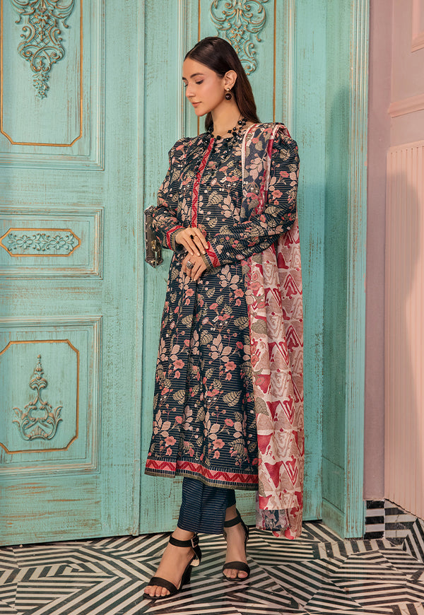 Goldie by Safwa Printed Khaddar Unstitched 3Pc Suit GLD-08