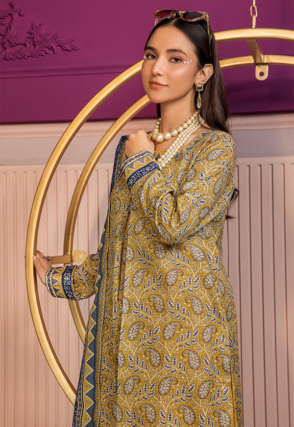 Goldie by Safwa Printed Khaddar Unstitched 3Pc Suit GLD-10