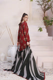 Feathers Digital Printed Dhanak Unstitched 3Pc Suit GLEAMING RUBY-FT295
