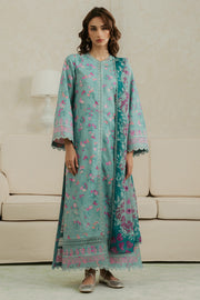 Ayzel Amore Embroidered Unstitched Lawn 3Pc Suit - GLEAM