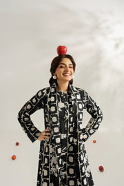 Feathers Dosti Digital Printed Khaddar Unstitched 3Pc Suit GLINT-FT585