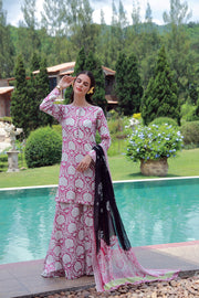 Feathers Premium Printed Lawn Unstitched 3Pc Suit GLOVIX-FT538