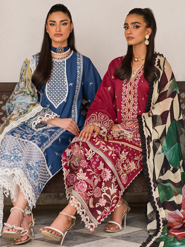 Wisteria by Roheenaz Embroidered Lawn Unstitched 3Pc Suit RUNSS23028A