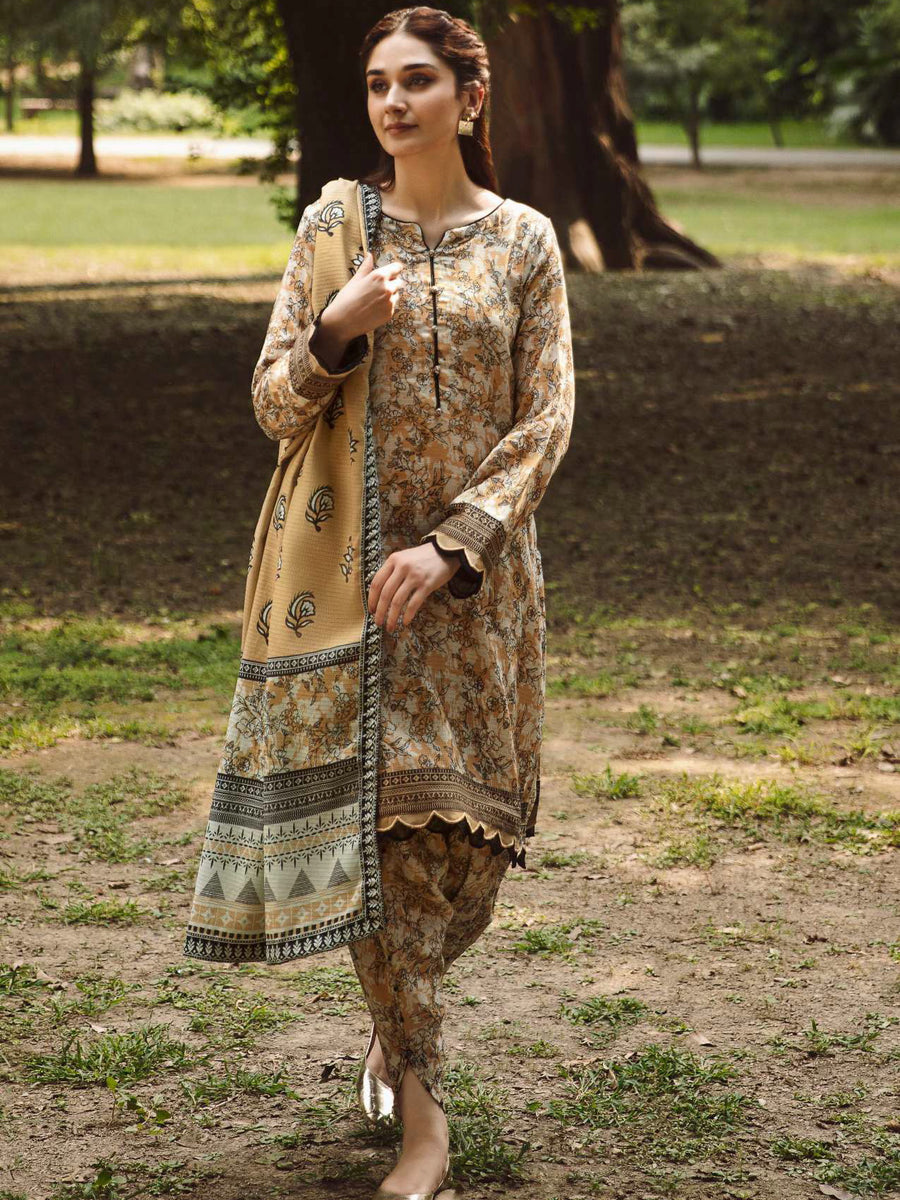 Rang by Motifz Digital Printed Khaddar Unstitched 3Pc Suit 4347-GRANITE