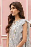 Cross Stitch Premium Embroidered Lawn Unstitched 3Pc Suit - GRAY FROST