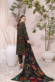 Feathers Digital Printed Dhanak Unstitched 3Pc Suit GREEN LAGOON-FT294