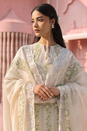 Cross Stitch Premium Embroidered Lawn Unstitched 3Pc Suit - GREEN TRELLIS