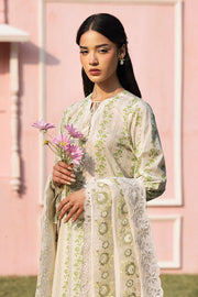 Cross Stitch Premium Embroidered Lawn Unstitched 3Pc Suit - GREEN TRELLIS