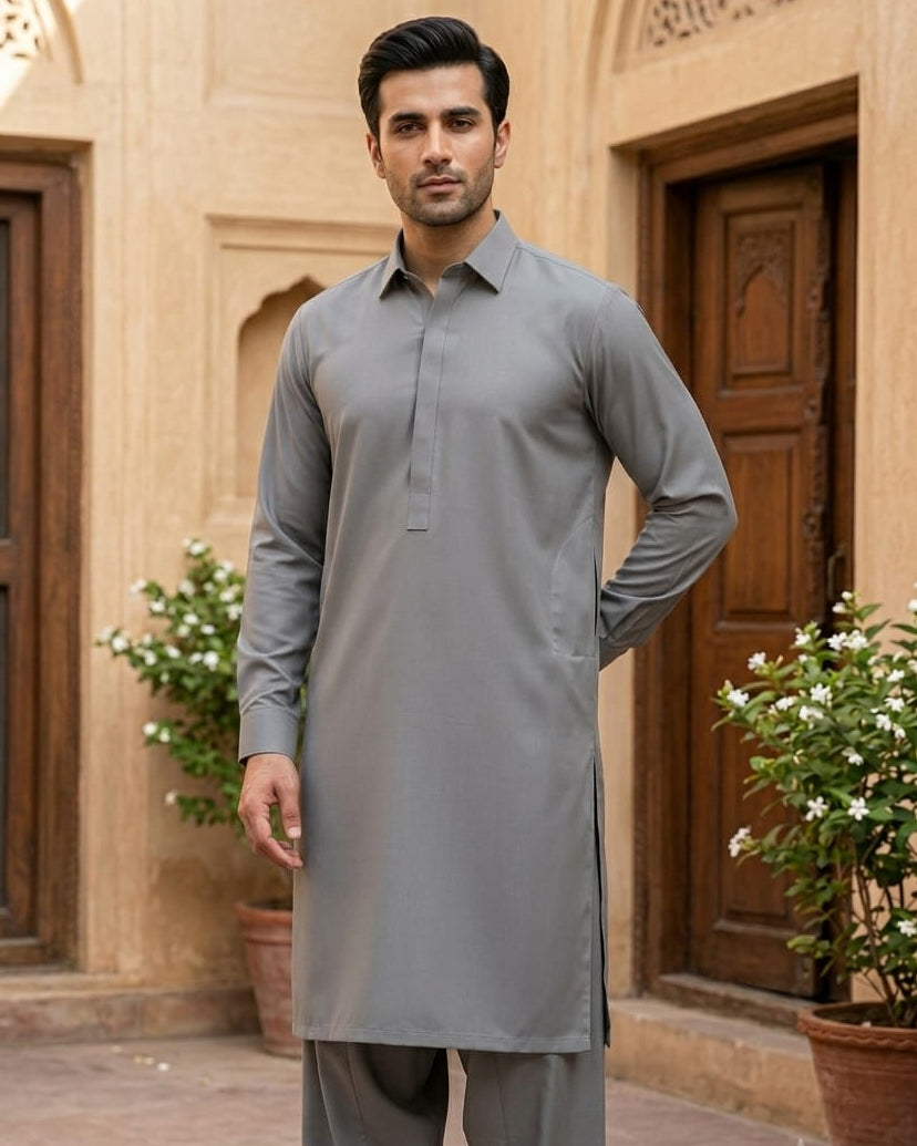 Imagination by Dynasty Fabrics Men's Unstitched Blended Suit - Grey
