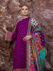 Zainab Chottani Embroidered Herringbone Unstitched 3Pc Suit D-10 Gul
