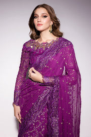 Best of Mushq Embroidered Chiffon Unstitched 3Pc Suit BOM-09 Gulaab