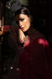 Jahan by Erum Khan Embroidered Organza Unstitched 3Pc Suit - GULABO