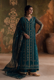 Zarposh Jahanara Festive Embroidered Organza Unstitched 3Pc Suit - GULEEN
