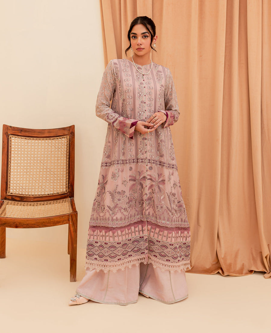 Xenia Formals Unstitched Luxury Embroidered Chiffon 3Pc Suit - GULFISHA